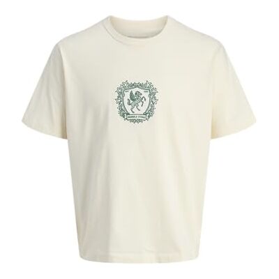 JACK & JONES Jorcambridge Emb Tee Ss Crew Neck, Antik vit, XXL JACK & JONES Jorcambridge Emb Tee Ss Crew Neck, Antik vit, XXL