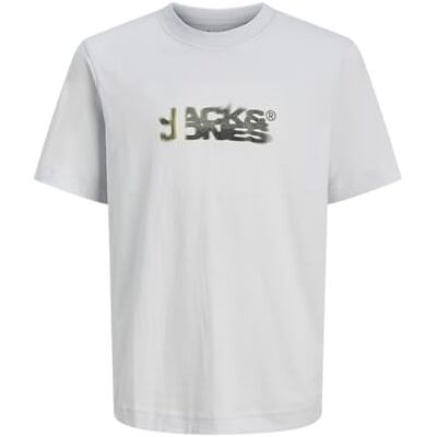 JACK & JONES Jcosago Logo Slub Tee Ss Crew Neck Mni, Grå gryning, 116 JACK & JONES Jcosago Logo Slub Tee Ss Crew Neck Mni, Grå gryning, 116