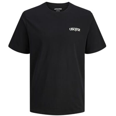 JACK & JONES Jjkoji Tee Ss Crew Neck, svart, L JACK & JONES Jjkoji Tee Ss Crew Neck, svart, L