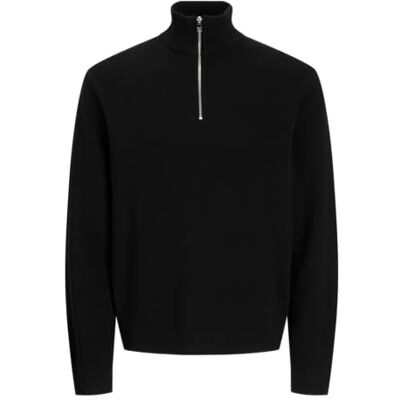 JACK & JONES Jprccmilano stitch stickad halv dragkedja Sn, svart, XL JACK & JONES Jprccmilano stitch stickad halv dragkedja Sn, svart, XL