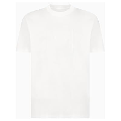Giorgio Armani Men's Blue Edition, broderad och tryckt logotyp, normal passform, vit, L, Vit, L Giorgio Armani Men's Blue Edition, broderad och tryckt logotyp, normal passform, vit, L, Vit, L