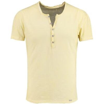 KEY LARGO Herr lemonad knapp T-shirt, Pastel Yellow (1418), S KEY LARGO Herr lemonad knapp T-shirt, Pastel Yellow (1418), S