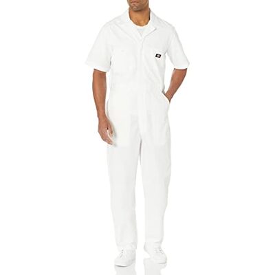 Dickies , herr, kortärmad jumpsuit för män, Vit, S Dickies , herr, kortärmad jumpsuit för män, Vit, S