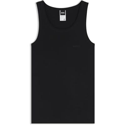 Boss Herr linne original undertröja av bomull med fin RIPP-struktur, Black1, XL Boss Herr linne original undertröja av bomull med fin RIPP-struktur, Black1, XL