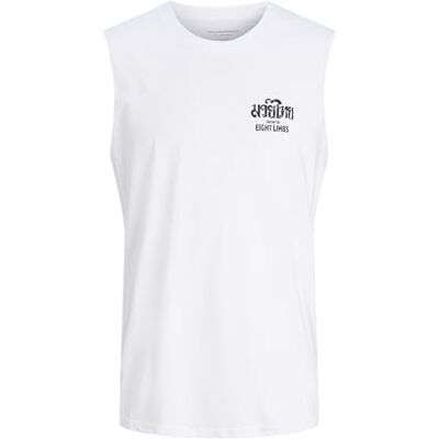 JACK & JONES Jorcombat Tee Sl Crew Neck SMU, Ljus vit, L JACK & JONES Jorcombat Tee Sl Crew Neck SMU, Ljus vit, L