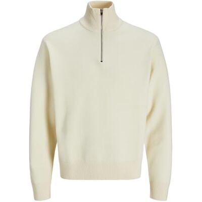 JACK & JONES JACK&JONES JORVESTERBRO stickad halv dragkedja, Havssalt, L JACK & JONES JACK&JONES JORVESTERBRO stickad halv dragkedja, Havssalt, L