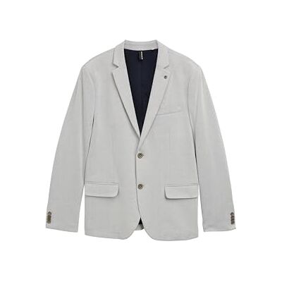TOM TAILOR Piqué blazer för män, 38152 – Blueish Grey Two Tone Pique, 48 TOM TAILOR Piqué blazer för män, 38152 – Blueish Grey Two Tone Pique, 48