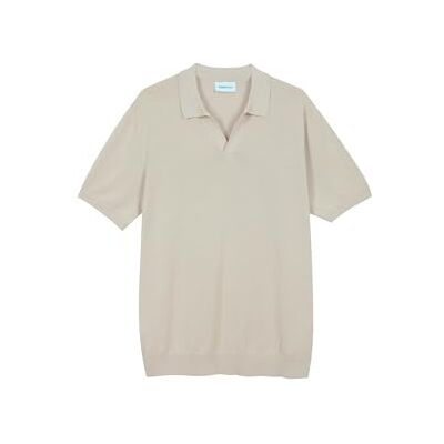 Diana Studio Knapplös rakad pikétröja, herr, 100% extra förkrympt lätt bomull, korta ärmar, avslappnad passform, Beige, XL Diana Studio Knapplös rakad pikétröja, herr, 100% extra förkrympt lätt bomull, korta ärmar, avslappnad passform, Beige, XL