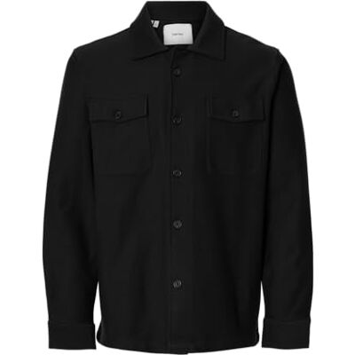 SELECTED MEN SELECTED Herr Slholiver Sweat Overshirt Noos, svart, M SELECTED MEN SELECTED Herr Slholiver Sweat Overshirt Noos, svart, M