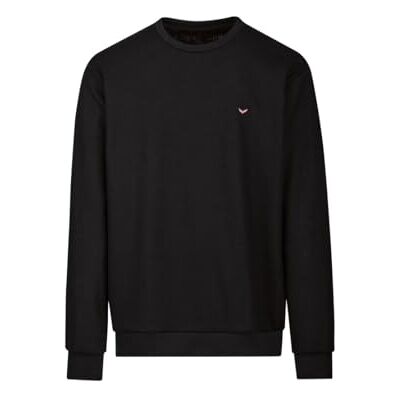 Trigema sweatshirt i våffelutseende, svart, M Trigema sweatshirt i våffelutseende, svart, M