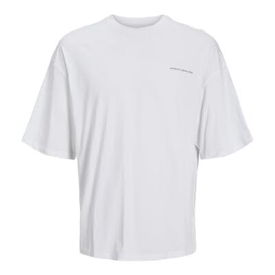 JACK & JONES Jjalmos Tee Ss Crew Neck, Vit, L JACK & JONES Jjalmos Tee Ss Crew Neck, Vit, L