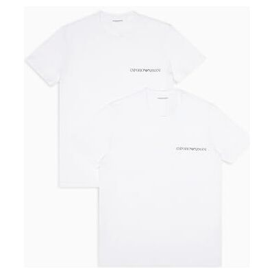 Giorgio Armani T-shirt för män, Vit/vit, L Giorgio Armani T-shirt för män, Vit/vit, L