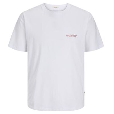 JACK & JONES herr Jorcanggu Slub Element Back Tee Ss Cn, Ljus vit, M JACK & JONES herr Jorcanggu Slub Element Back Tee Ss Cn, Ljus vit, M