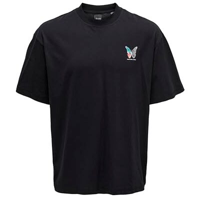 Only & Sons Onstroy Ovz Ss Tee Cs, svart, XXL Only & Sons Onstroy Ovz Ss Tee Cs, svart, XXL