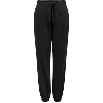 ONLY Onlbest Cuff Pant SWT Noos, svart, XS ONLY Onlbest Cuff Pant SWT Noos, svart, XS