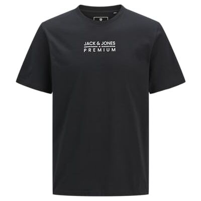 JACK & JONES Jprbluatlas Ss Tee, svart, S JACK & JONES Jprbluatlas Ss Tee, svart, S