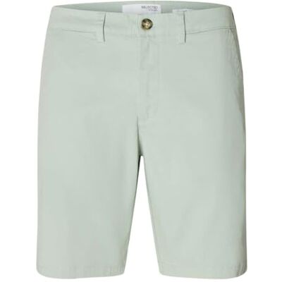 SELECTED MEN Slank Miles Flex Shorts Noos, Aqua Gray, S SELECTED MEN Slank Miles Flex Shorts Noos, Aqua Gray, S