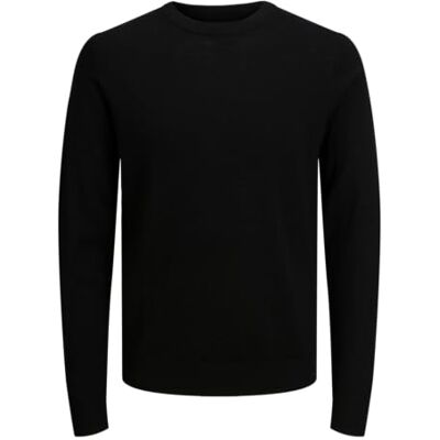 JACK & JONES Jprccmerino stickad crew neck pls – plus storlek, svart, 4XL JACK & JONES Jprccmerino stickad crew neck pls – plus storlek, svart, 4XL