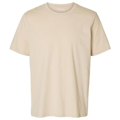 SELECTED HOMME Slhaspen Slub Ss O-hals Tee Noos T-shirt, havregryn, M SELECTED HOMME Slhaspen Slub Ss O-hals Tee Noos T-shirt, havregryn, M