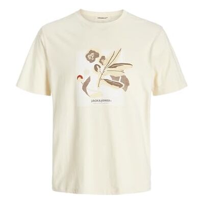 JACK & JONES Joralmeria Front Tee Ss Crew Neck, Antik vit, M JACK & JONES Joralmeria Front Tee Ss Crew Neck, Antik vit, M
