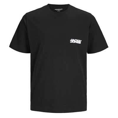 JACK & JONES Jcosago logo Slub Tee Ss Crew Neck, svart, L JACK & JONES Jcosago logo Slub Tee Ss Crew Neck, svart, L