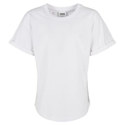 Urban Classics Pojkar pojkar lång formad Turnup T-shirt T-shirt, vit, 158/164 Urban Classics Pojkar pojkar lång formad Turnup T-shirt T-shirt, vit, 158/164