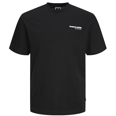 JACK & JONES JACK&JONES Jcoaero Print Tee Ss Crew Neck Noos, svart, S JACK & JONES JACK&JONES Jcoaero Print Tee Ss Crew Neck Noos, svart, S