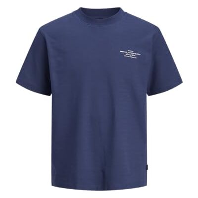 JACK & JONES Jprblachad branding Ss Crew Neck Tee Sn, Twilight Blue, L JACK & JONES Jprblachad branding Ss Crew Neck Tee Sn, Twilight Blue, L