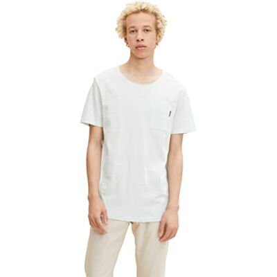 TOM TAILOR Denim Herr T-shirt med ränder 1031175, 29885 Aqua White Yd Stripe, XL TOM TAILOR Denim Herr T-shirt med ränder 1031175, 29885 Aqua White Yd Stripe, XL