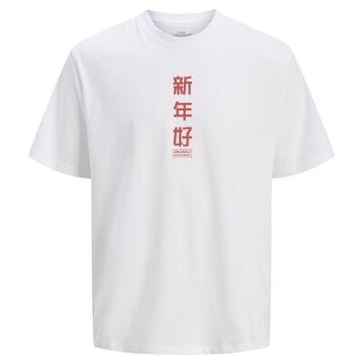 JACK & JONES Jorsnake Tee Ss Crew Neck Tg, Ljus vit, S JACK & JONES Jorsnake Tee Ss Crew Neck Tg, Ljus vit, S