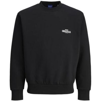 JACK & JONES Jorurban Edge Graphic Sweat C.N. Ss25, svart, XS JACK & JONES Jorurban Edge Graphic Sweat C.N. Ss25, svart, XS