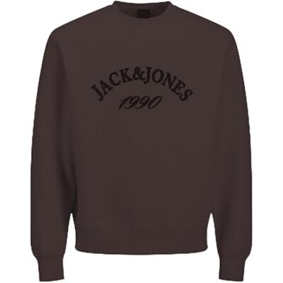 JACK & JONES Jorbleecker branding Sweat Crew Bf, Djup mahogny, S JACK & JONES Jorbleecker branding Sweat Crew Bf, Djup mahogny, S