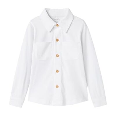 NAME IT pojkar Nmmronald Ls Jersey skjorta långärmad skjorta, Ljus vit, 98 NAME IT pojkar Nmmronald Ls Jersey skjorta långärmad skjorta, Ljus vit, 98