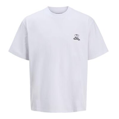 JACK & JONES Jcoretreat Typografic Tee Ss Crew Neck, Ljus vit, L JACK & JONES Jcoretreat Typografic Tee Ss Crew Neck, Ljus vit, L