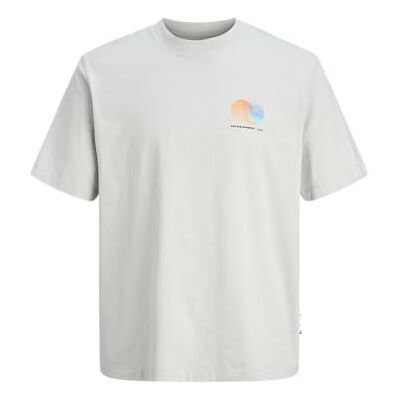 JACK & JONES herr Jcocalma Front Print Tee Ss Crew Neck, Grå gryning, S JACK & JONES herr Jcocalma Front Print Tee Ss Crew Neck, Grå gryning, S