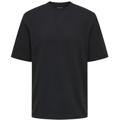 Only & Sons Onsmoab Life RLX Ss Tee, jet svart, XXL Only & Sons Onsmoab Life RLX Ss Tee, jet svart, XXL