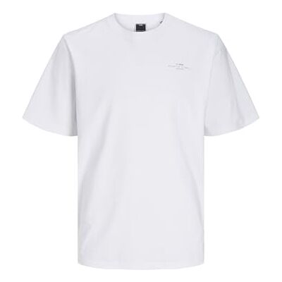 JACK & JONES Jcotext Tee SS Crew Neck Sn T-shirt, vit, XS herr, Vit., XS JACK & JONES Jcotext Tee SS Crew Neck Sn T-shirt, vit, XS herr, Vit., XS