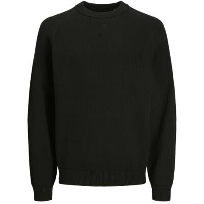 JACK & JONES JORACE Knit Crew Neck BF, svart, M JACK & JONES JORACE Knit Crew Neck BF, svart, M