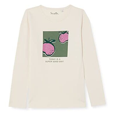 Sanetta Långärmad T-shirt för flickor, kräm, 110 cm Sanetta Långärmad T-shirt för flickor, kräm, 110 cm