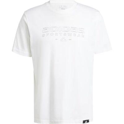adidas För Män TECH LINEAR GRAPHIC TEE, WHITE, M Tall adidas För Män TECH LINEAR GRAPHIC TEE, WHITE, M Tall