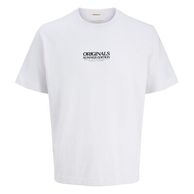 JACK & JONES Jortavira Pop Tee Ss Crew Neck Oc25, Ljus vit, L JACK & JONES Jortavira Pop Tee Ss Crew Neck Oc25, Ljus vit, L