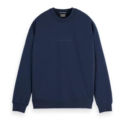 Scotch & Soda Seasonal Core Logo Sweatshirt, Sky Captain 401, M Scotch & Soda Seasonal Core Logo Sweatshirt, Sky Captain 401, M