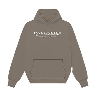 JACK & JONES Jcopoint branding sweat Hood FST, Ökenduvor, L JACK & JONES Jcopoint branding sweat Hood FST, Ökenduvor, L