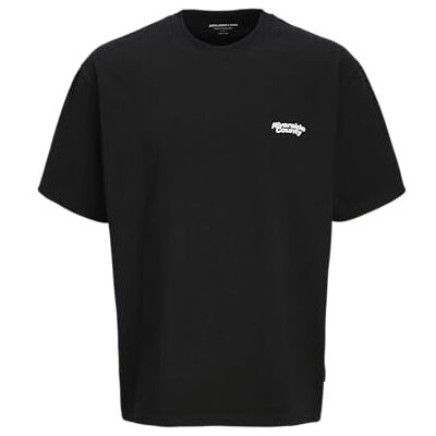 JACK & JONES Jcoretreat Typografic Tee Ss Crew Neck, svart, L JACK & JONES Jcoretreat Typografic Tee Ss Crew Neck, svart, L