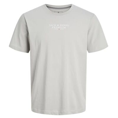 JACK & JONES Jprbluarki Ss Tee Crew Neck Noos, Drizzle, XS JACK & JONES Jprbluarki Ss Tee Crew Neck Noos, Drizzle, XS
