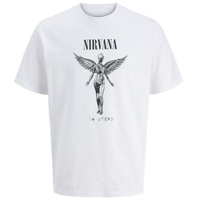 JACK & JONES Jprblunirvana Ss Tee, Ljus vit, M JACK & JONES Jprblunirvana Ss Tee, Ljus vit, M