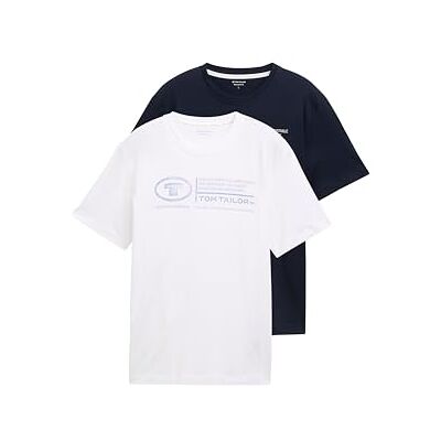 TOM TAILOR T-shirt för män, 20000 – vit, S TOM TAILOR T-shirt för män, 20000 – vit, S