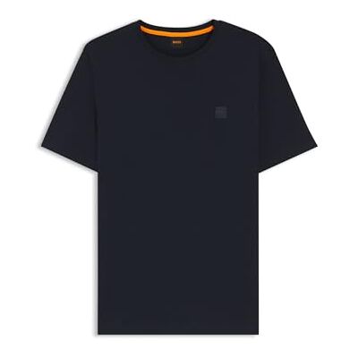 Boss Herr Tales T-shirt i bomullströja med logotypmärke, Mörkblå404, XXL Boss Herr Tales T-shirt i bomullströja med logotypmärke, Mörkblå404, XXL