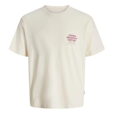 JACK & JONES Jormeadows Typo Tee Ss Crew Neck Pls – Plus Size, Antik vit, 5XL JACK & JONES Jormeadows Typo Tee Ss Crew Neck Pls – Plus Size, Antik vit, 5XL