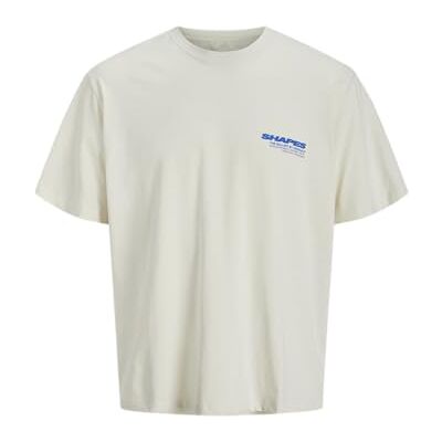 JACK & JONES Jorfold T-shirt för män Ss Crew Neck Tg, Antik vit, XL JACK & JONES Jorfold T-shirt för män Ss Crew Neck Tg, Antik vit, XL